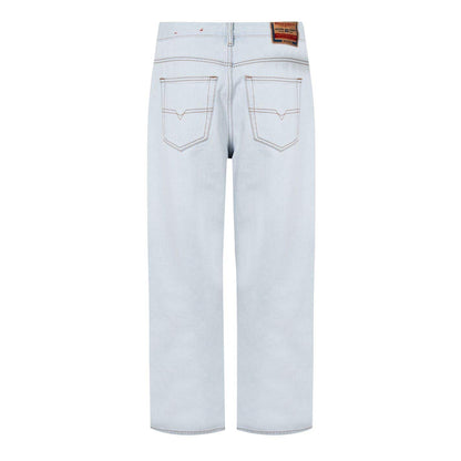 Light Wash - Pack Shot - Diesel Womens-Ladies 1999 Wide Leg Jeans