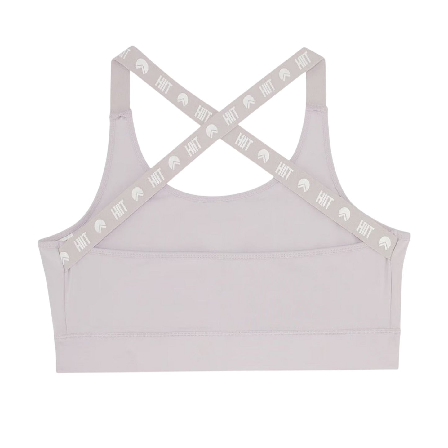 Pink - Back - HIIT Womens-Ladies Logo Scoop Neck Snug Fit Sports Bra