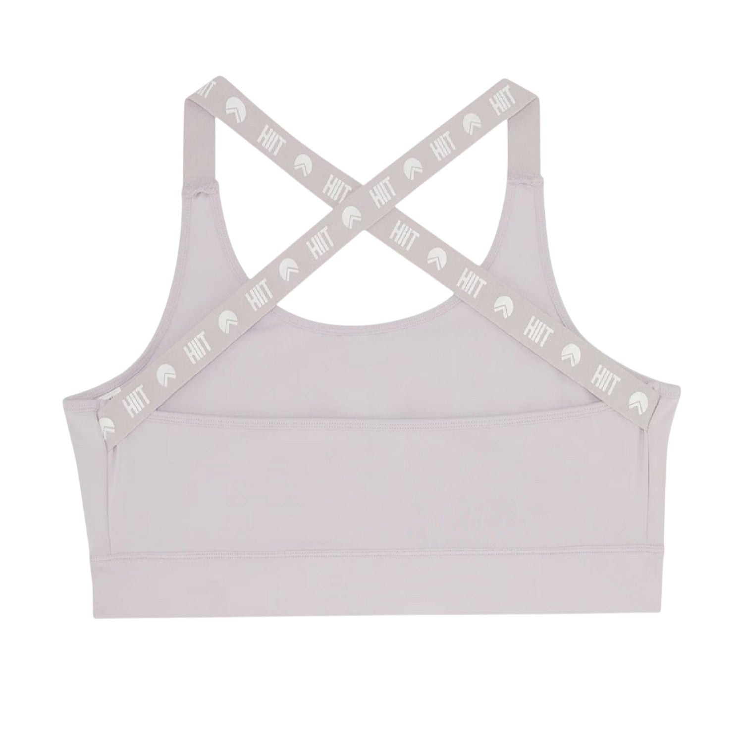 Pink - Back - HIIT Womens-Ladies Logo Scoop Neck Snug Fit Sports Bra