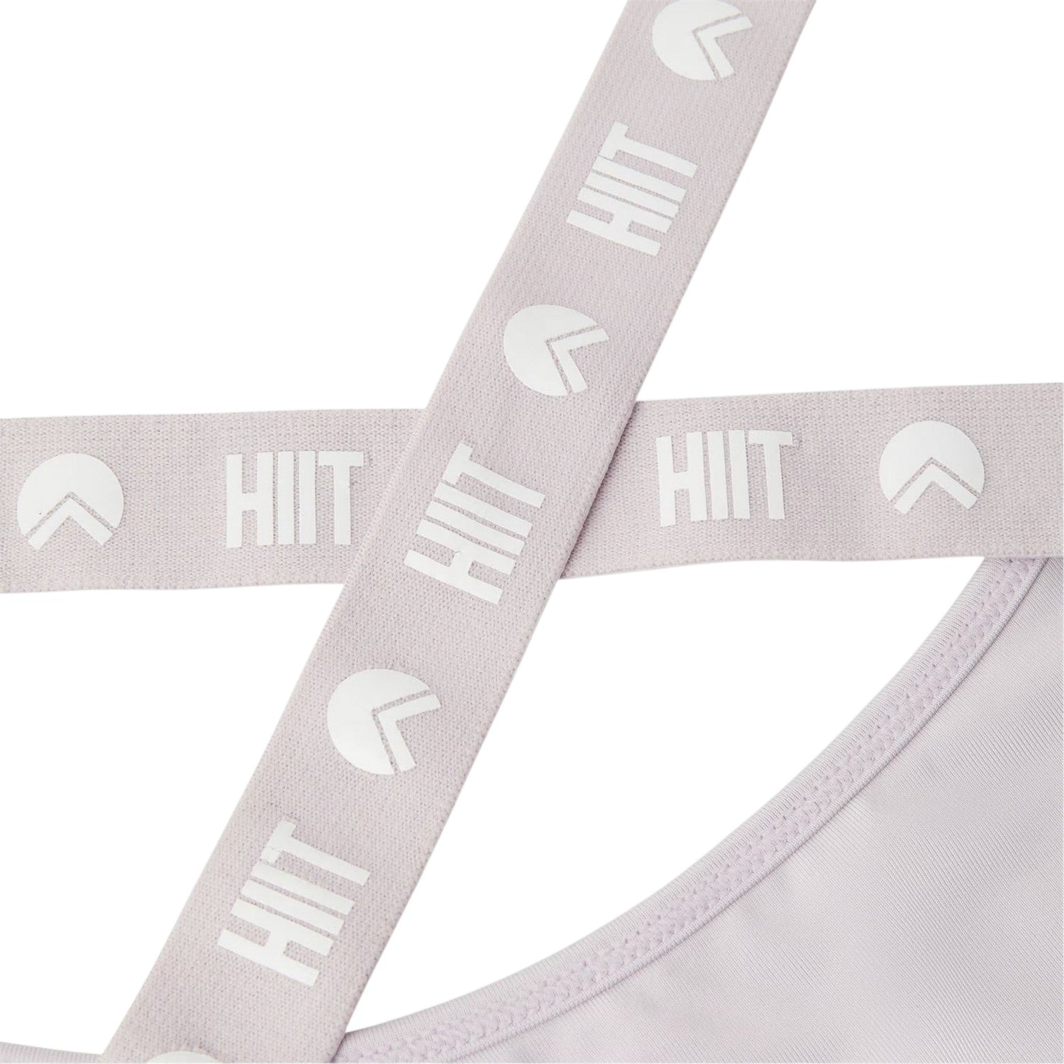 Pink - Side - HIIT Womens-Ladies Logo Scoop Neck Snug Fit Sports Bra