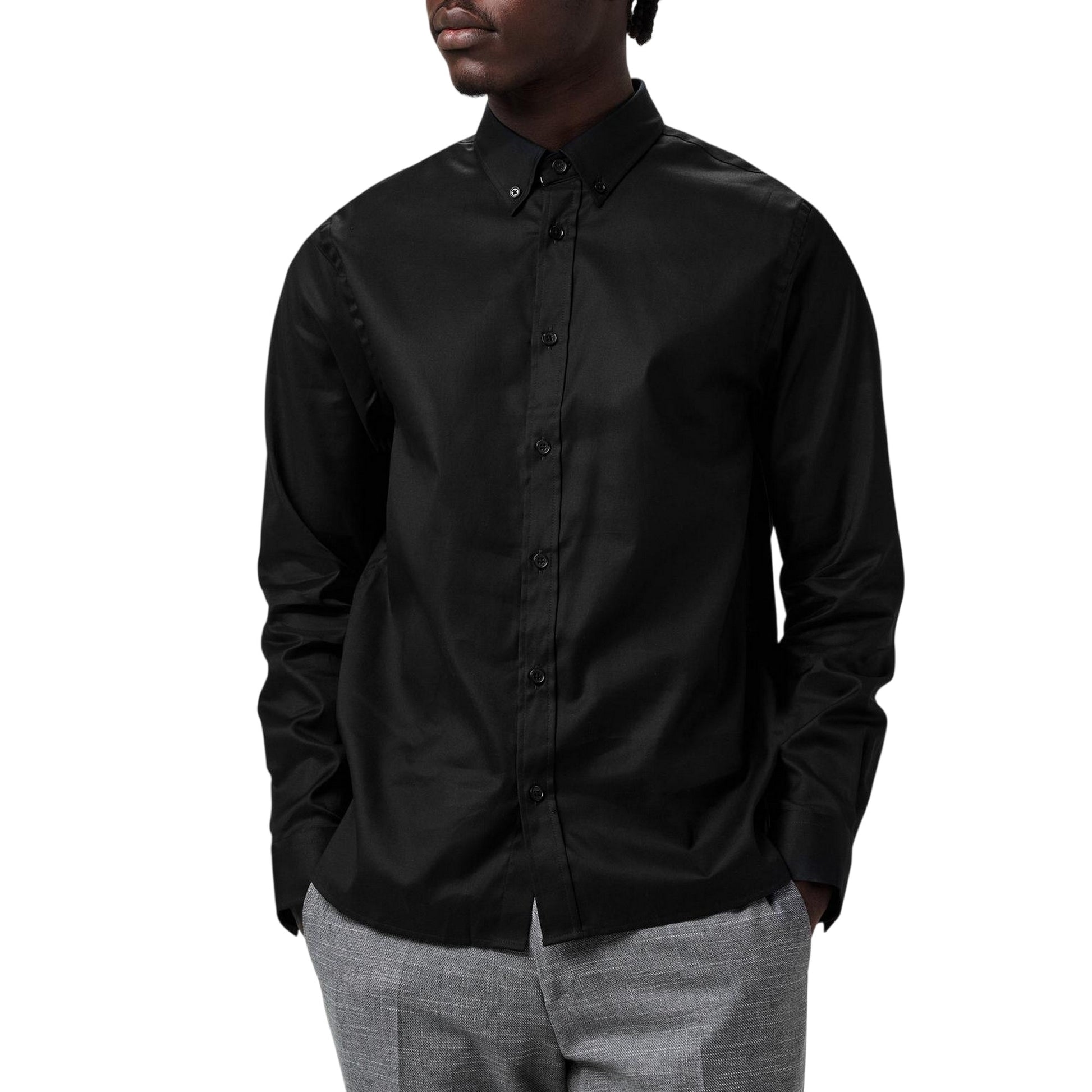 Black - Side - Ted Baker Mens Allardo Oxford Shirt