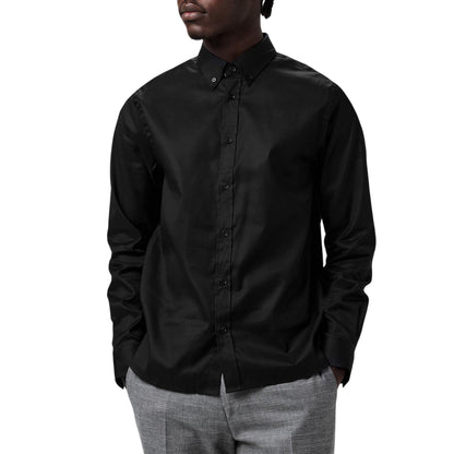 Black - Side - Ted Baker Mens Allardo Oxford Shirt