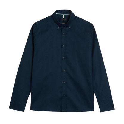 Navy - Front - Ted Baker Mens Allardo Oxford Shirt