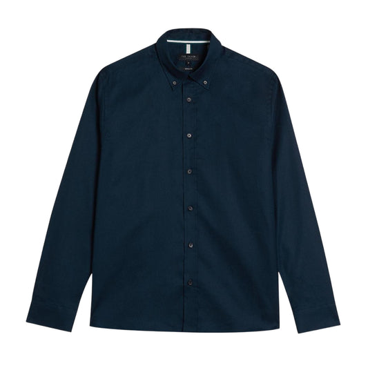 Navy - Front - Ted Baker Mens Allardo Oxford Shirt