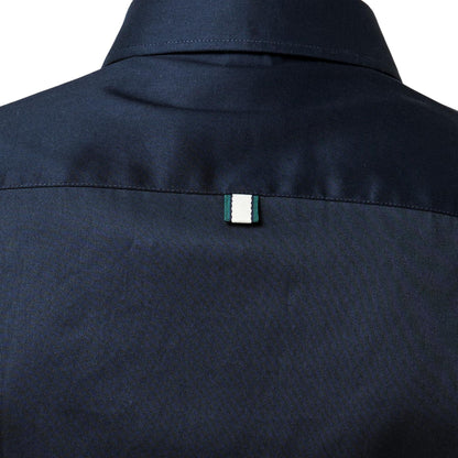 Navy - Side - Ted Baker Mens Allardo Oxford Shirt