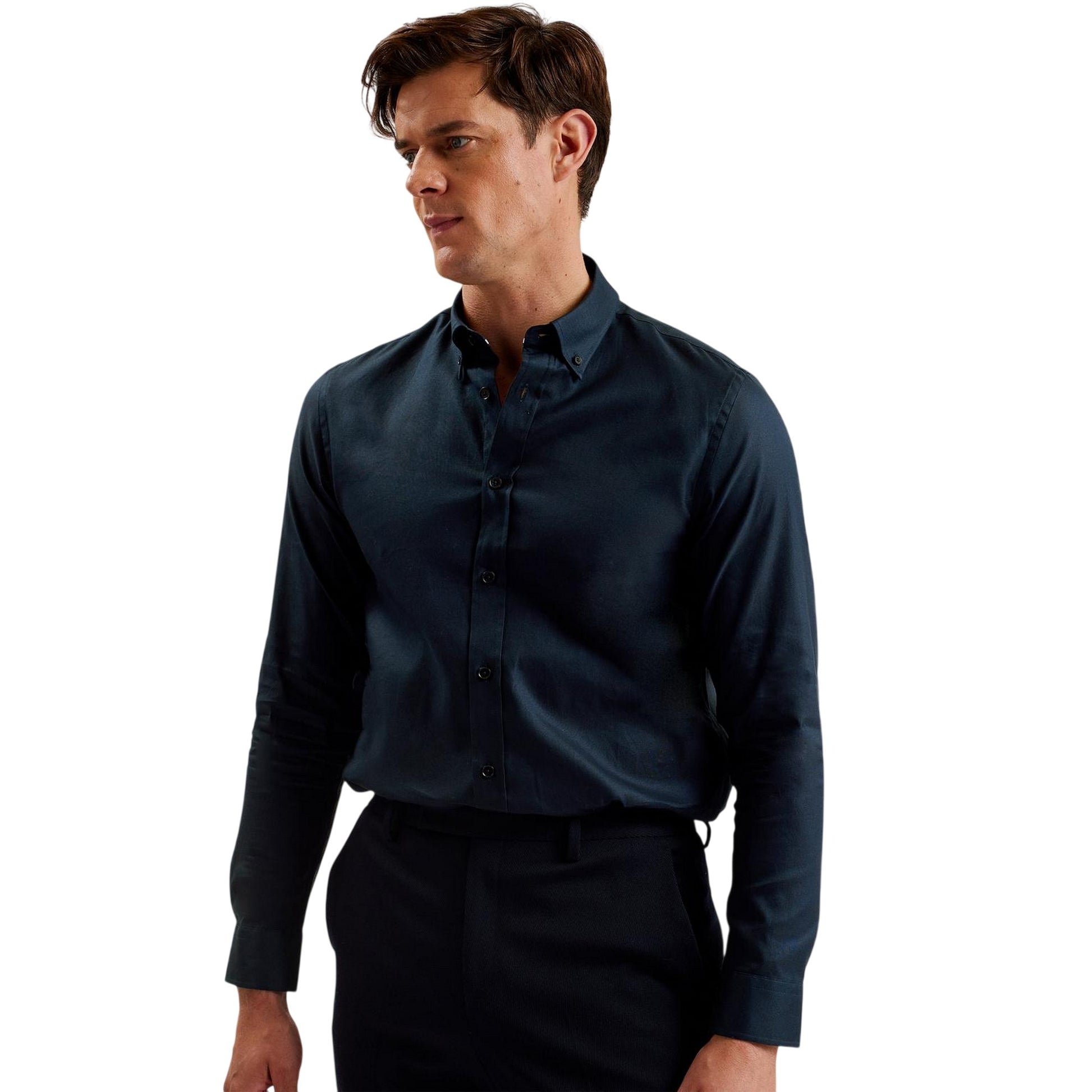 Navy - Lifestyle - Ted Baker Mens Allardo Oxford Shirt