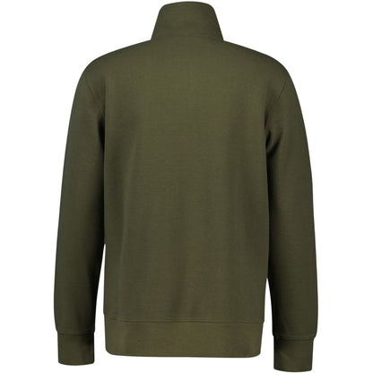 Juniper Green - Back - Gant Mens Embroidered Logo Half Zip Sweatshirt