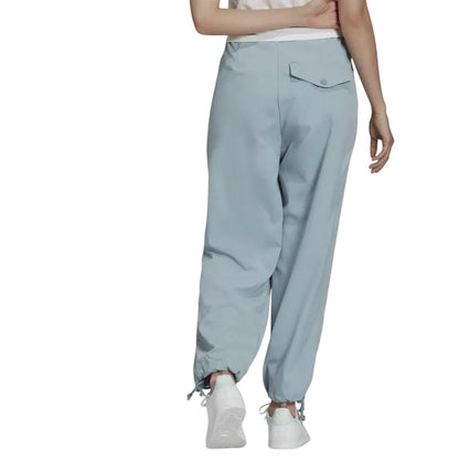 Grey - Back - Adidas Womens-Ladies Woven Tracksuit Bottoms