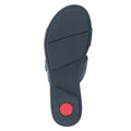 Navy - Pack Shot - FitFlop Womens-Ladies Gracie Leather Double Buckle Sandals