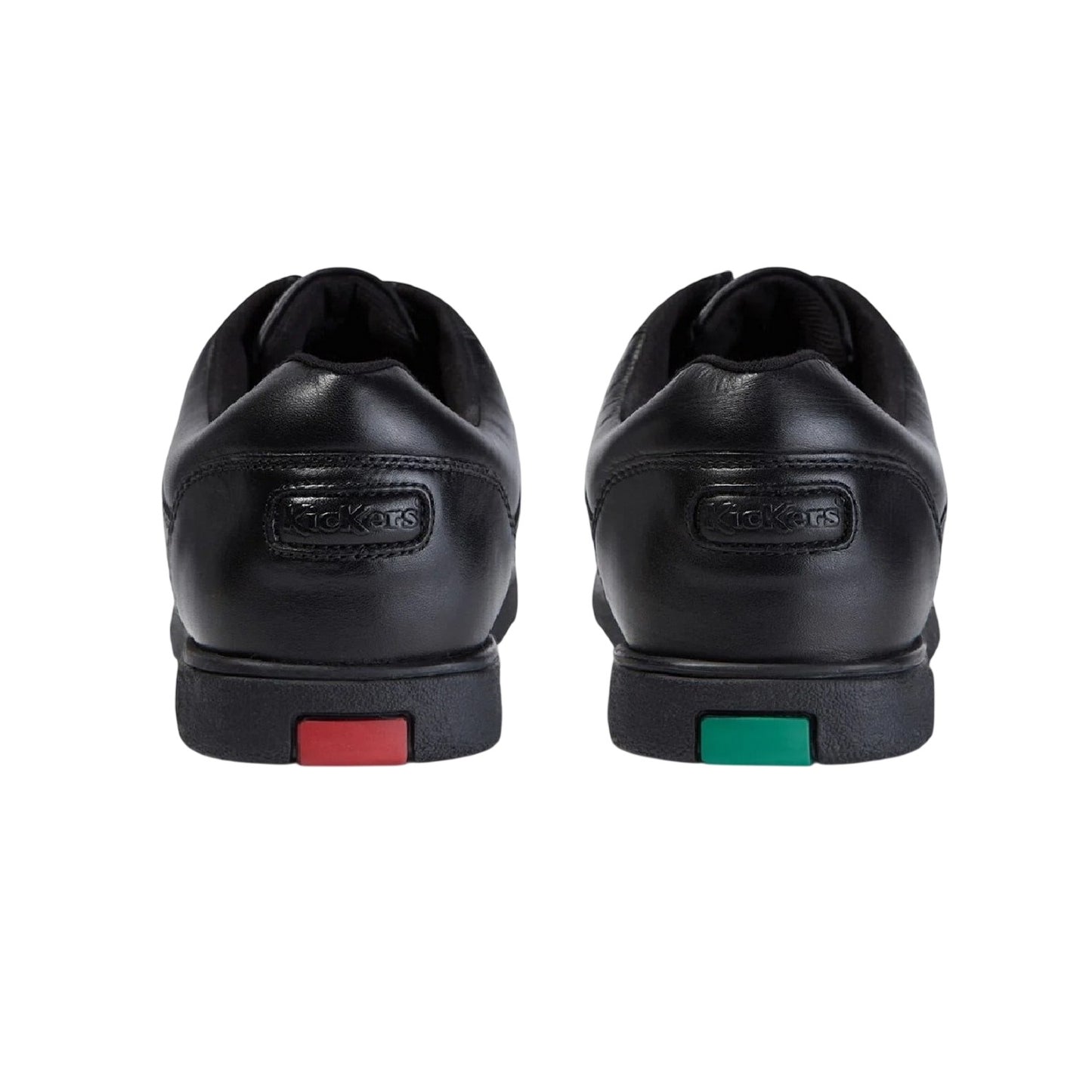Black - Back - Kickers Mens Fragma Leather Shoes