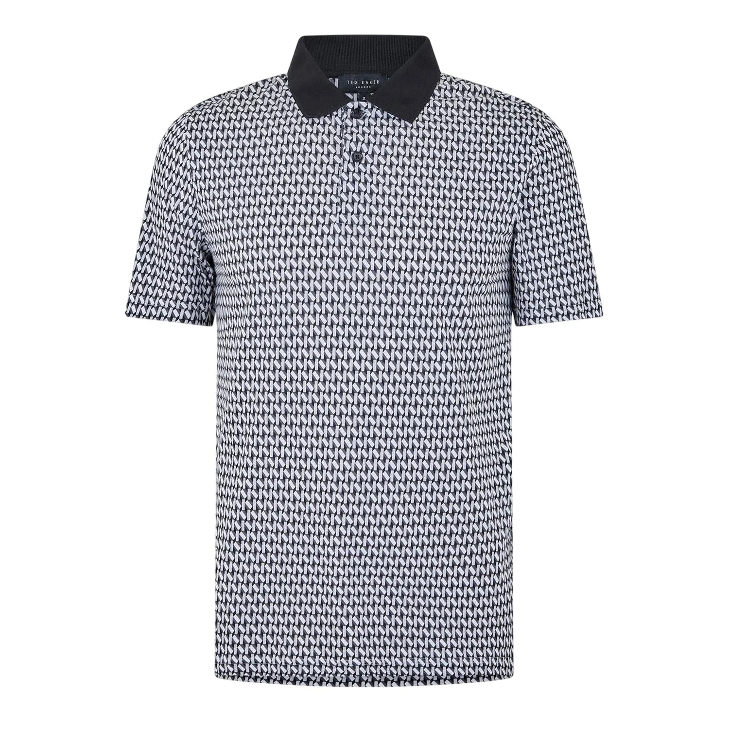 Black - Front - Ted Baker Mens Geometric Polo Shirt
