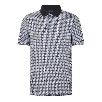 Black - Front - Ted Baker Mens Geometric Polo Shirt