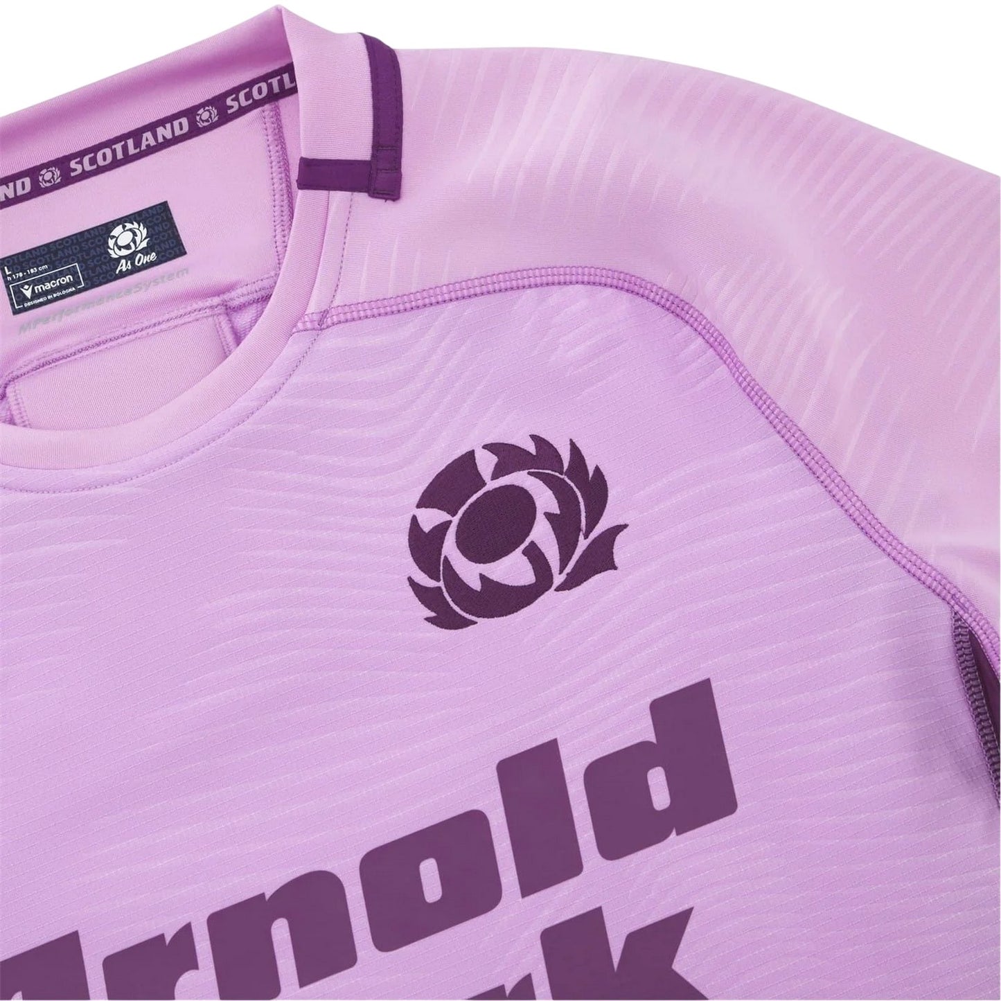 Pink - Side - Scotland RU Unisex Adult Authentic 25-26 Macron Away Shirt