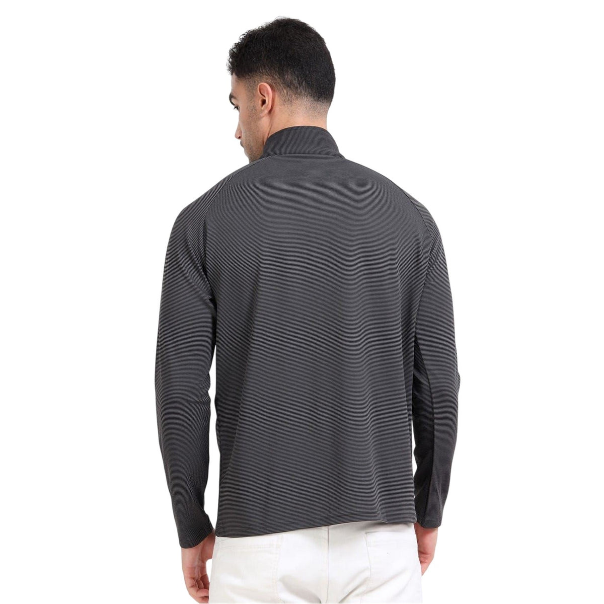 Grey - Back - Slazenger Mens Quarter Zip Sweatshirt