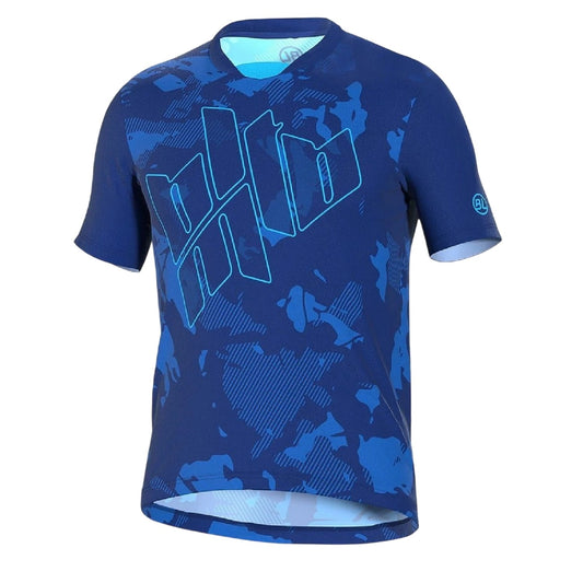 Blue Navy - Front - Bicycle Line Mens Camouflage Fitted T-Shirt