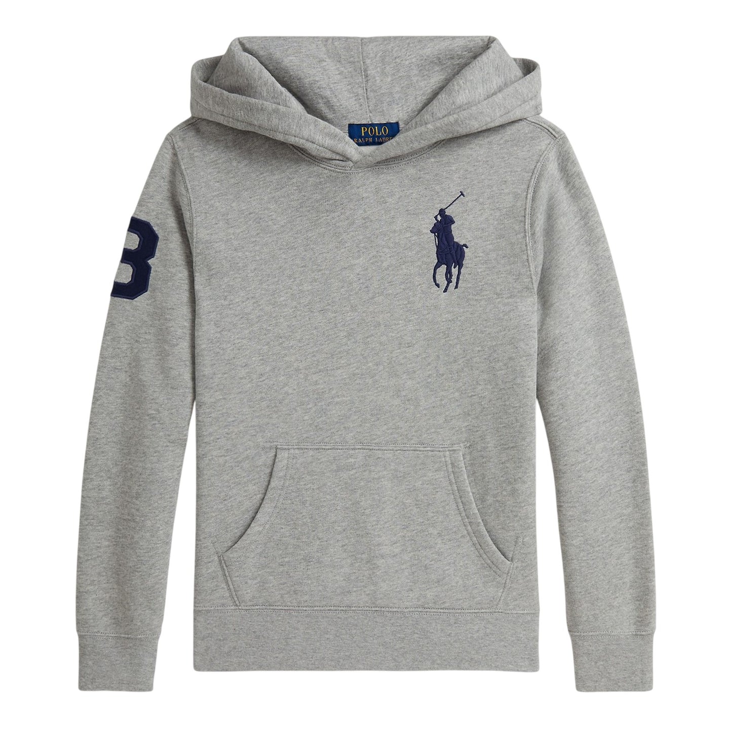 Grey - Front - Ralph Lauren Childrens-Kids Pony Hoodie