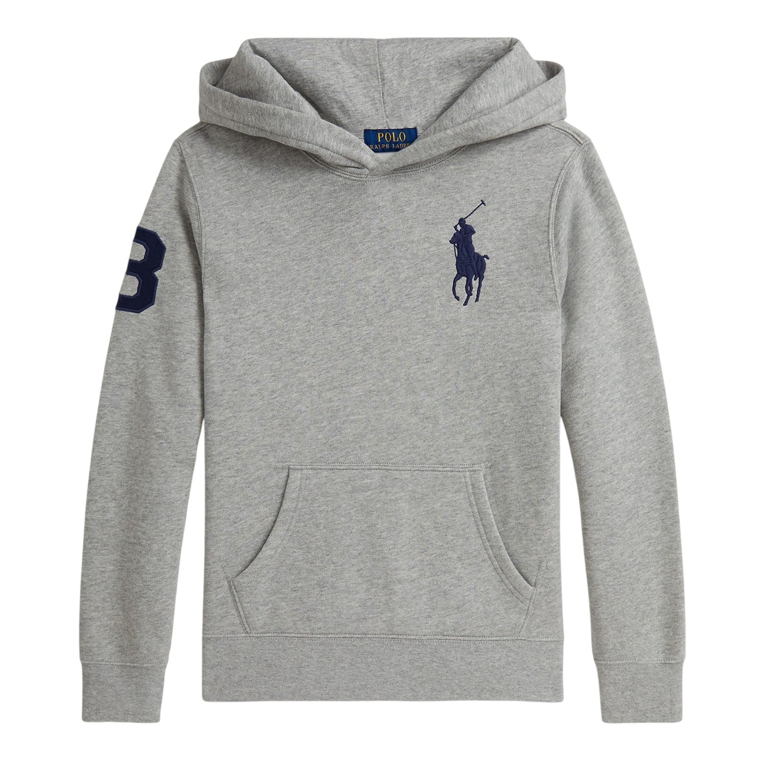 Grey - Front - Ralph Lauren Childrens-Kids Pony Hoodie