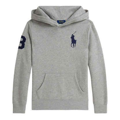 Grey - Front - Ralph Lauren Childrens-Kids Pony Hoodie
