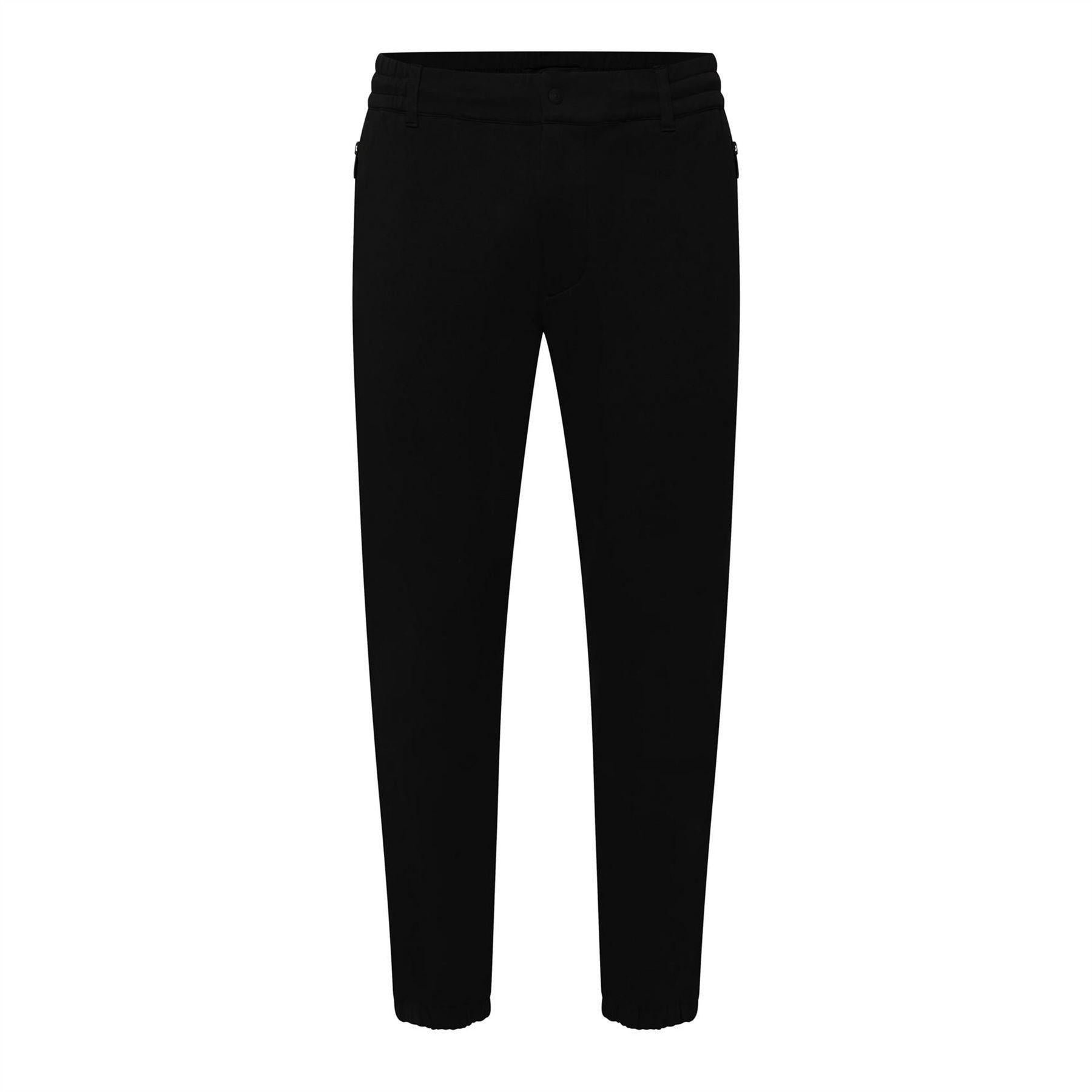 Black - Front - Replay Mens Tapered Trousers