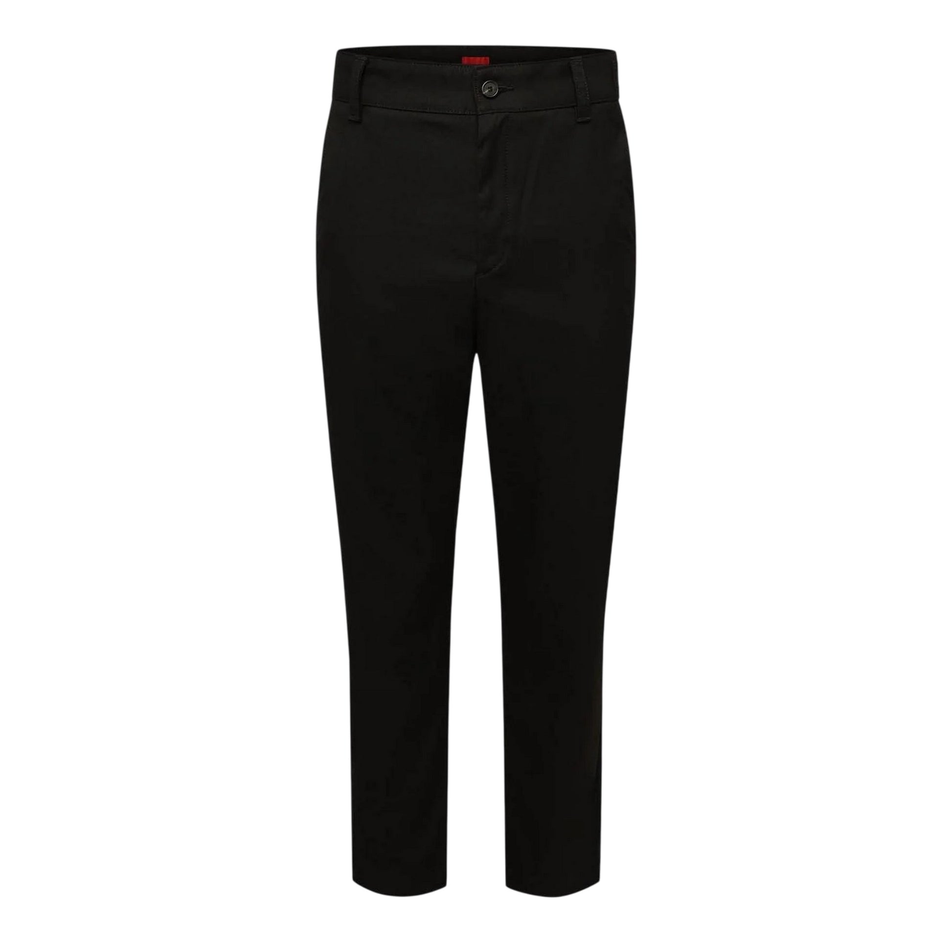 Black - Front - Hugo Mens Plain Slim Trousers