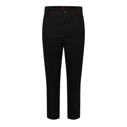 Black - Front - Hugo Mens Plain Slim Trousers