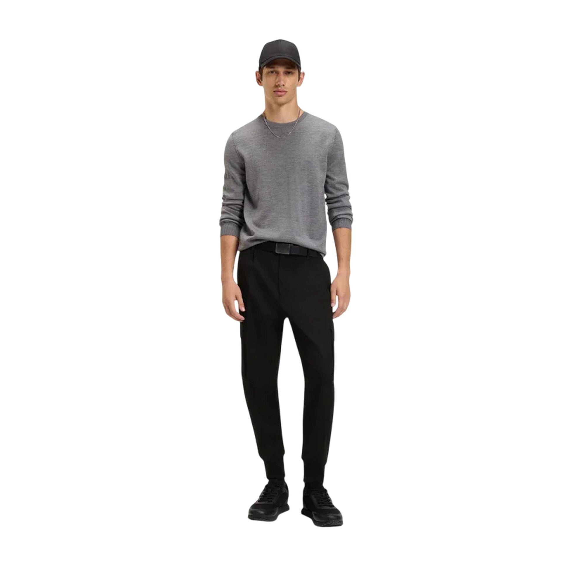 Black - Lifestyle - Hugo Mens Glavin241 Slim Cargo Trousers