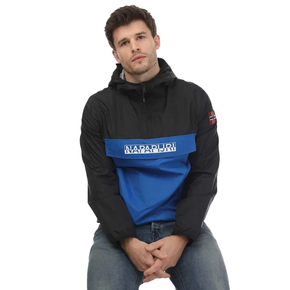 Blue-Navy - Side - Napapijri Mens Coubertin Logo Jacket