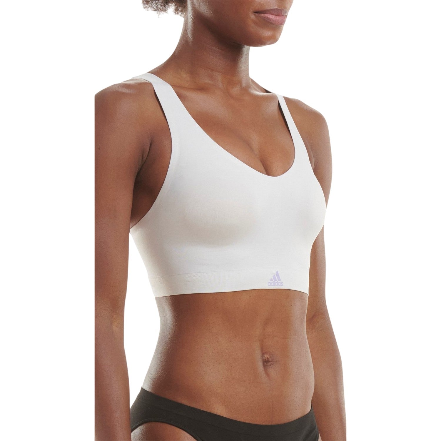 Dash Grey - Back - Adidas Womens-Ladies 2 Ply Sports Bra