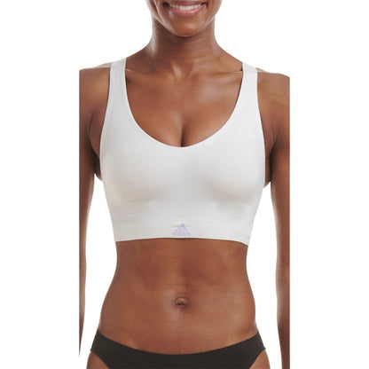 Dash Grey - Front - Adidas Womens-Ladies 2 Ply Sports Bra