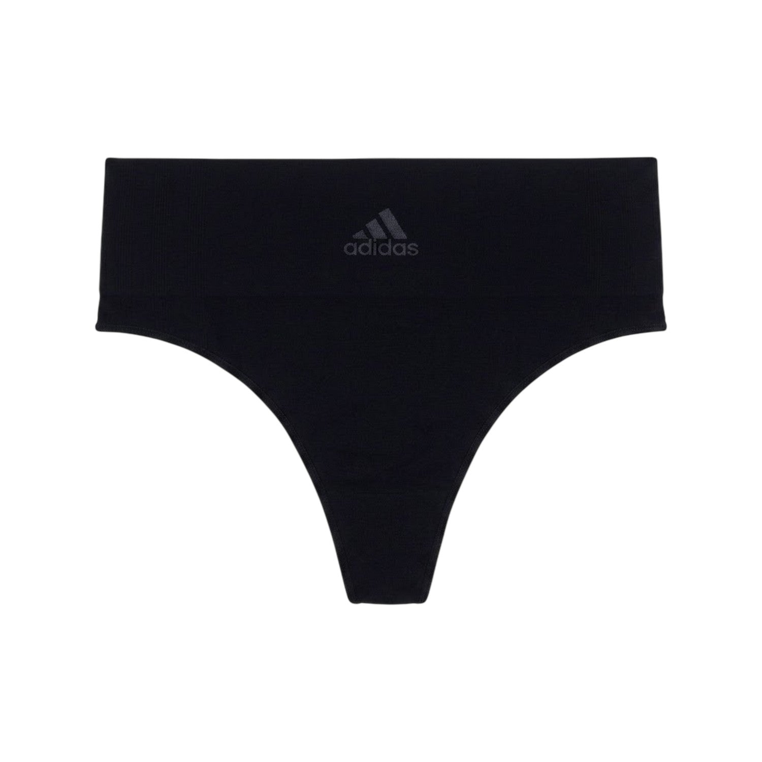Black-Beige - Back - Adidas Womens-Ladies Stretch Seamless Thong (Pack of 2)