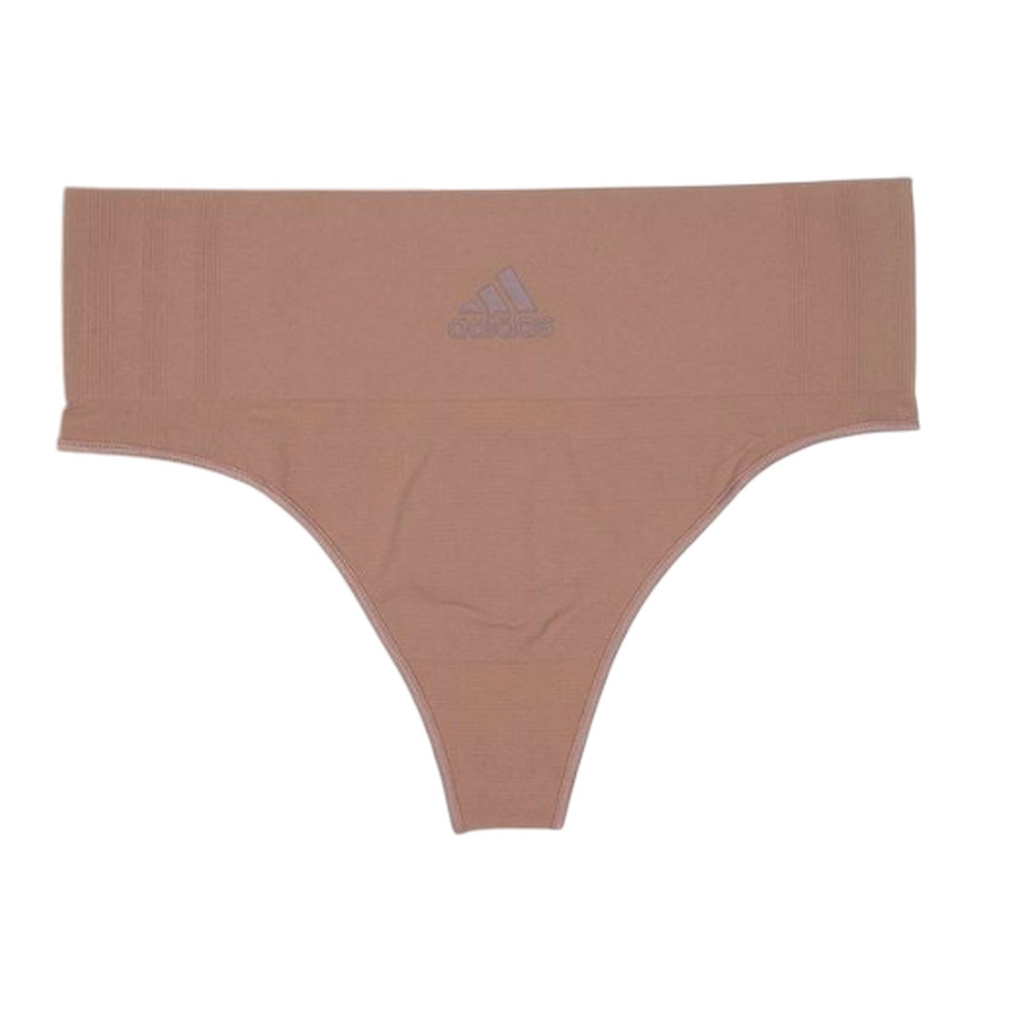 Black-Beige - Side - Adidas Womens-Ladies Stretch Seamless Thong (Pack of 2)