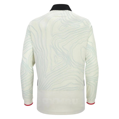 White-Black-Red - Back - Wales RU Unisex Adult 25-26 Macron Away Shirt