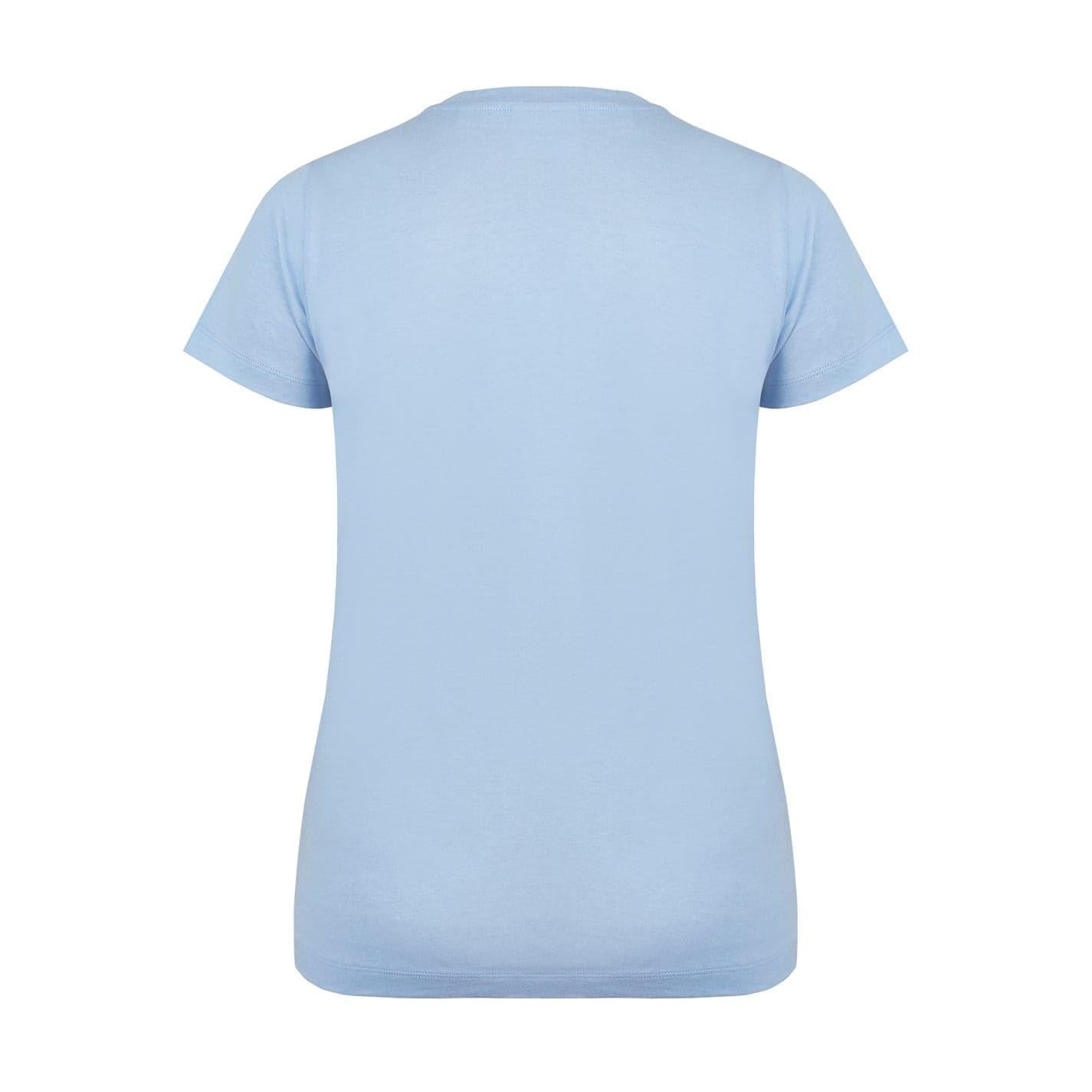 Light Blue - Back - Slazenger Womens-Ladies Plain Crew Neck Fitted T-Shirt