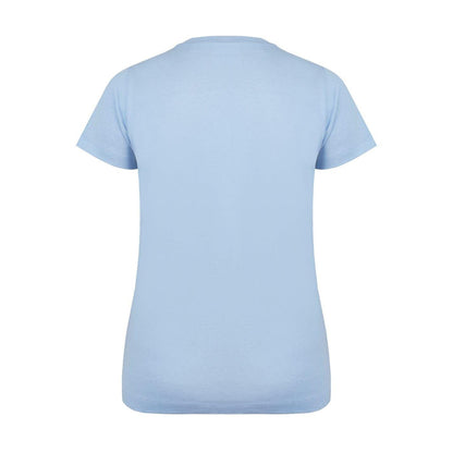 Light Blue - Back - Slazenger Womens-Ladies Plain Crew Neck Fitted T-Shirt