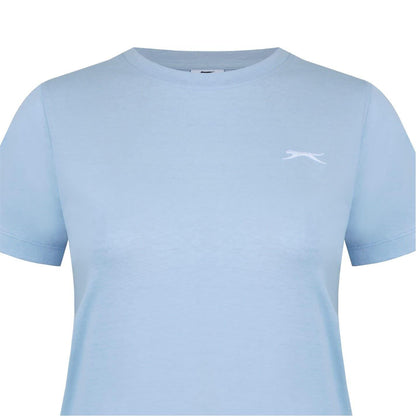 Light Blue - Lifestyle - Slazenger Womens-Ladies Plain Crew Neck Fitted T-Shirt