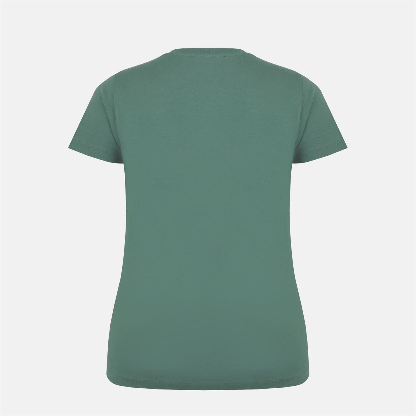 Khaki - Back - Slazenger Womens-Ladies Plain Crew Neck Fitted T-Shirt