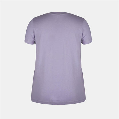 Lilac - Back - Slazenger Womens-Ladies Plain Crew Neck Fitted T-Shirt