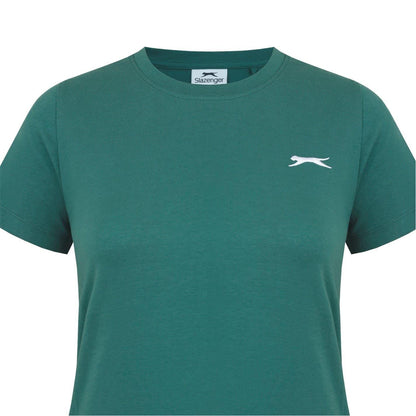 Forest Green - Lifestyle - Slazenger Womens-Ladies Plain Crew Neck Fitted T-Shirt