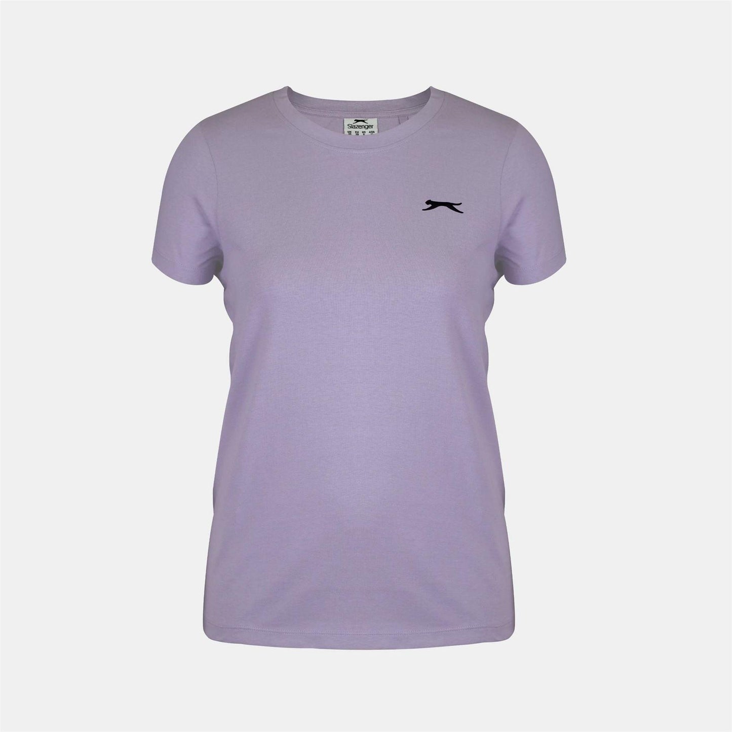Lilac - Front - Slazenger Womens-Ladies Plain Crew Neck Fitted T-Shirt