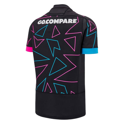 Black - Back - Wales RU Unisex Adult Macron Away Shirt