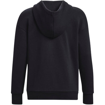 Black - Back - Under Armour Womens-Ladies Essential Drop Sleeve Full Zip Hoodie