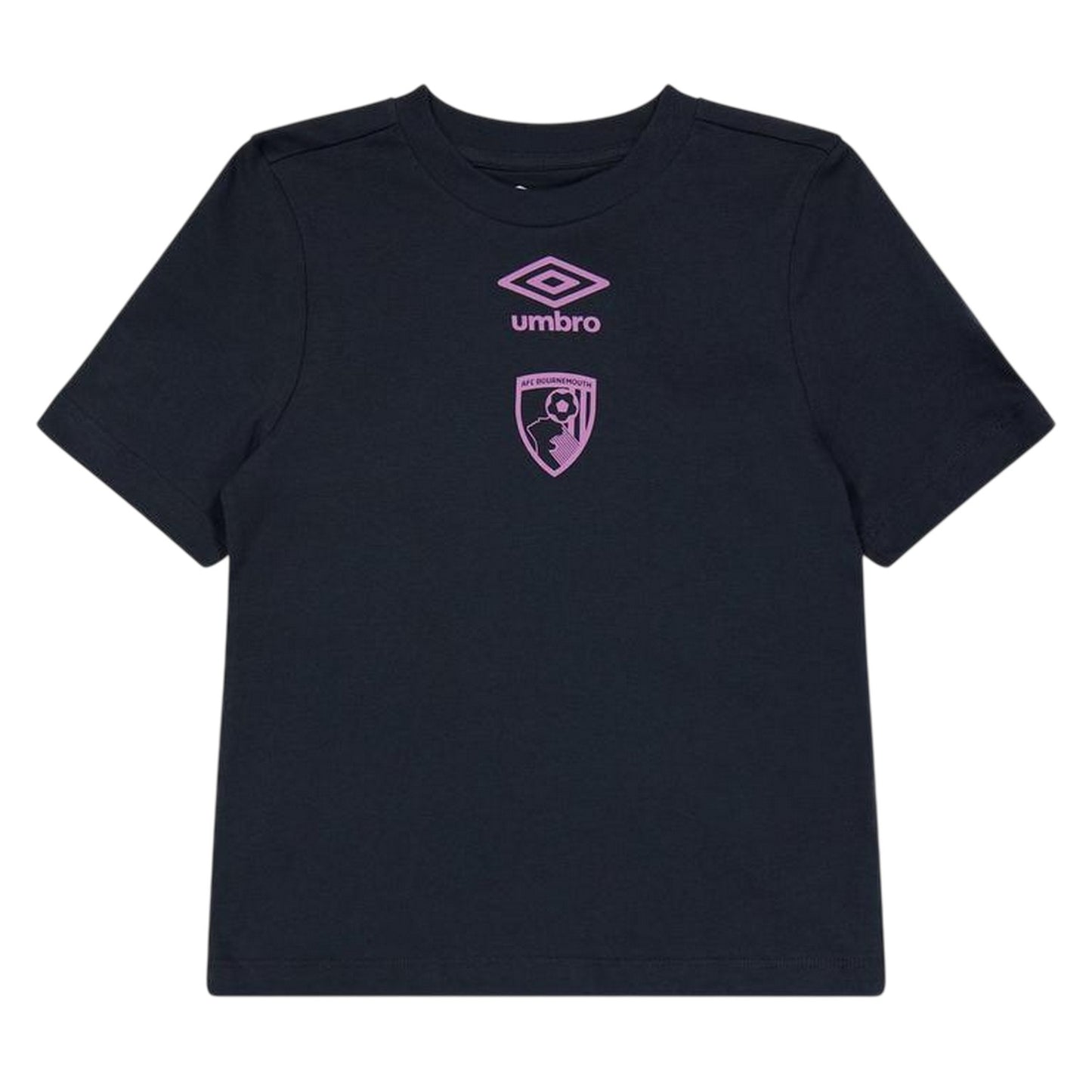 Blue-Mallard Blue - Front - Umbro Childrens-Kids Castore AFC Bournemouth Logo T-Shirt