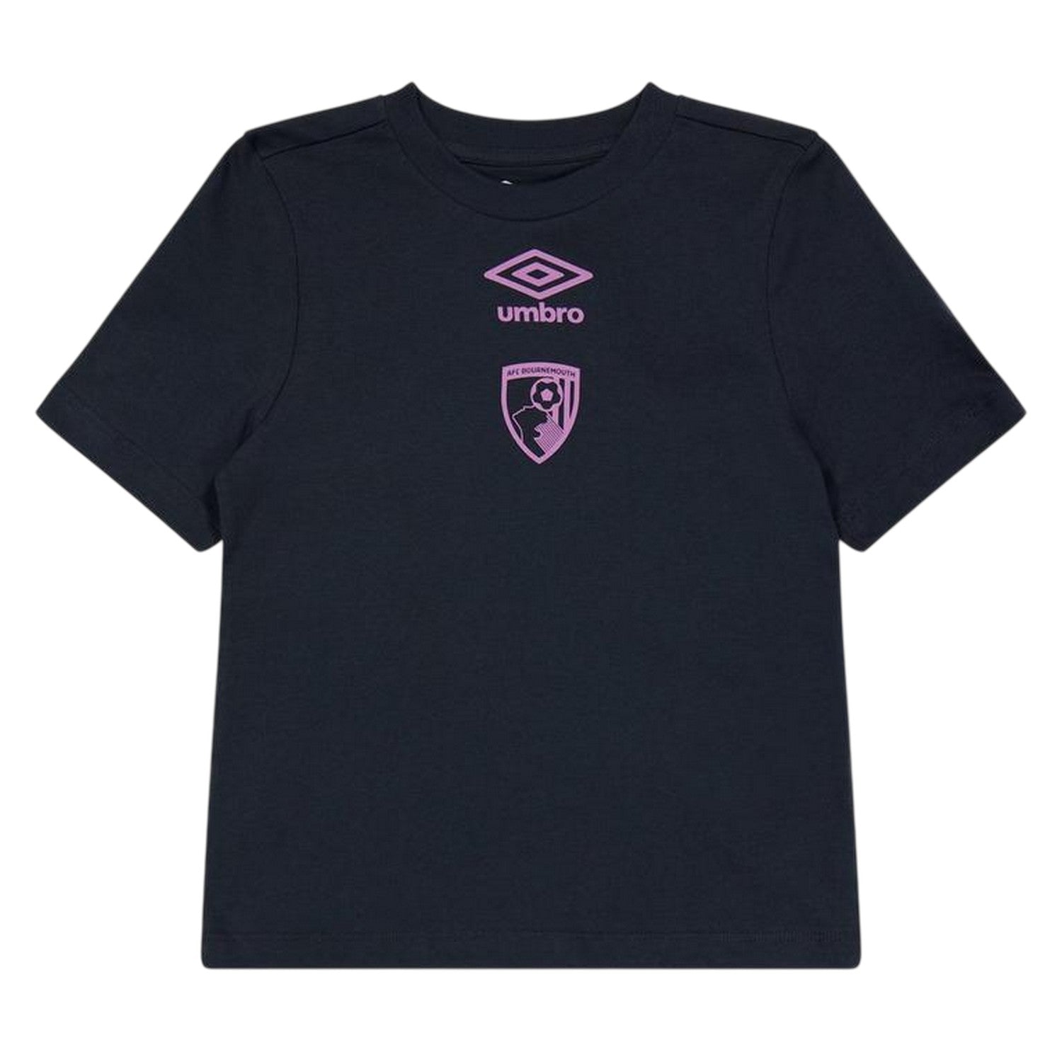 Blue-Mallard Blue - Front - Umbro Childrens-Kids Castore AFC Bournemouth Logo T-Shirt