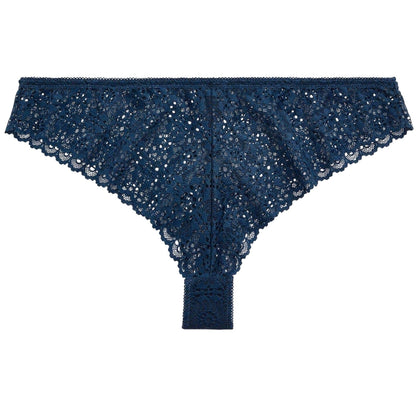 Denim - Front - Ralph Lauren Womens-Ladies Floral Pattern Lace Tanga