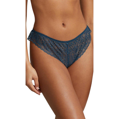 Denim - Side - Ralph Lauren Womens-Ladies Floral Pattern Lace Tanga