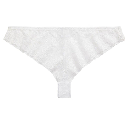 Cloud White - Front - Ralph Lauren Womens-Ladies Floral Pattern Lace Tanga