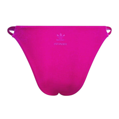 Pink - Back - Adidas Womens-Ladies Ivy Park Criss-Cross High Leg Bikini Bottoms