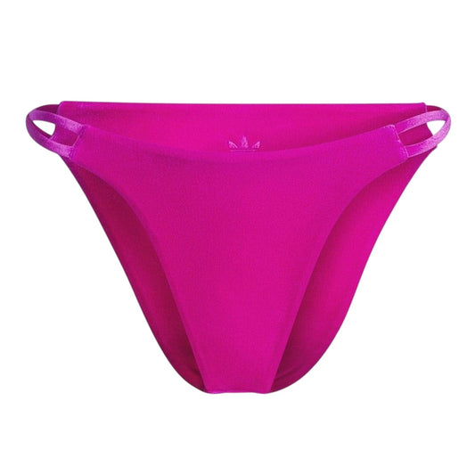 Pink - Front - Adidas Womens-Ladies Ivy Park Criss-Cross High Leg Bikini Bottoms