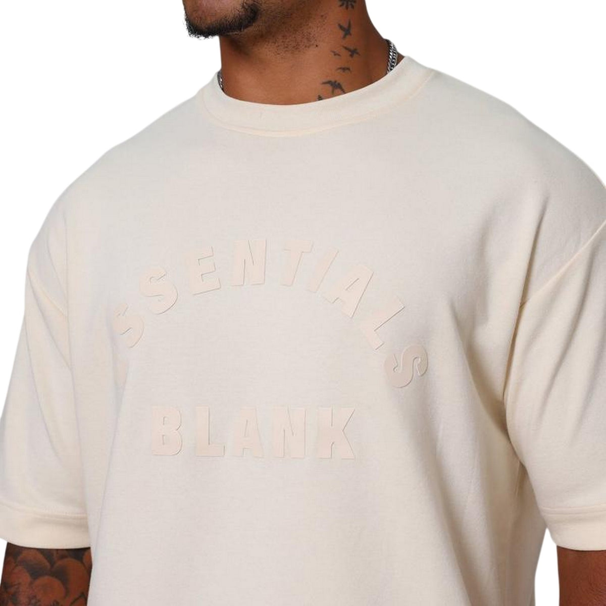Summer Sand - Side - Blank Essentials Mens Arch Crew Neck T-Shirt