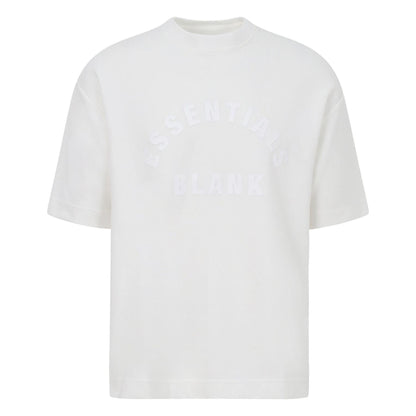 White - Front - Blank Essentials Mens Arch Crew Neck T-Shirt
